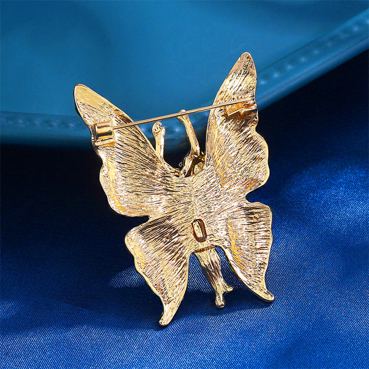 Emerald Butterfly Brooch