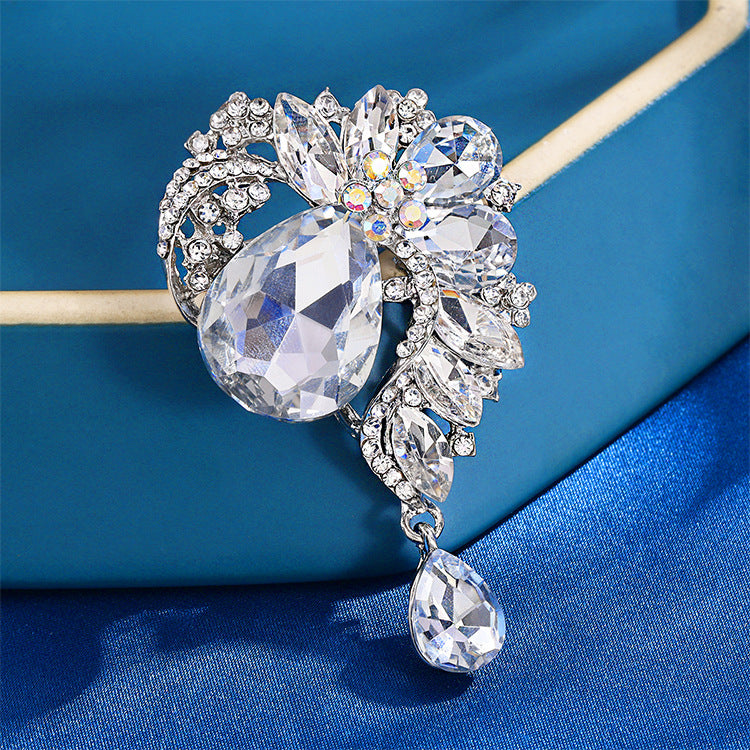 Luxury Crystal Glass Brooch